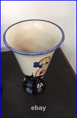Vases ART DECO KERAMIS BOSH FRERES LA LOUVIERE DECORS CH CATTEAU hauteur 22cm